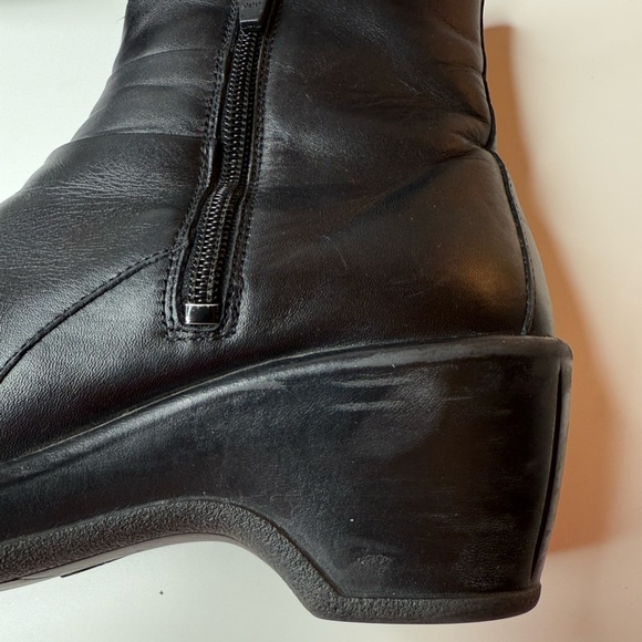 Dansko Bibi Ankle Boots Black Leather Low Heel Dual Buckle City EU 38 US 7.5/8 - Picture 15 of 16